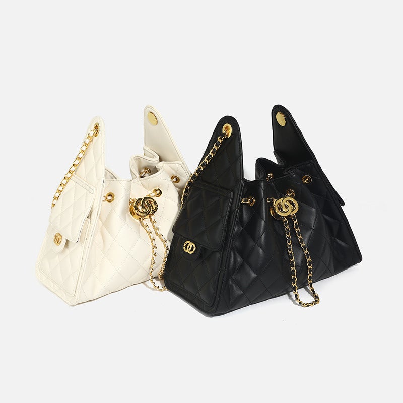 Bags For Women Bucket Bag Women'S Small Fragrant Crossbody Bag Quilted Large Capacity Drawstring Chain Armpit Bag - Image 5